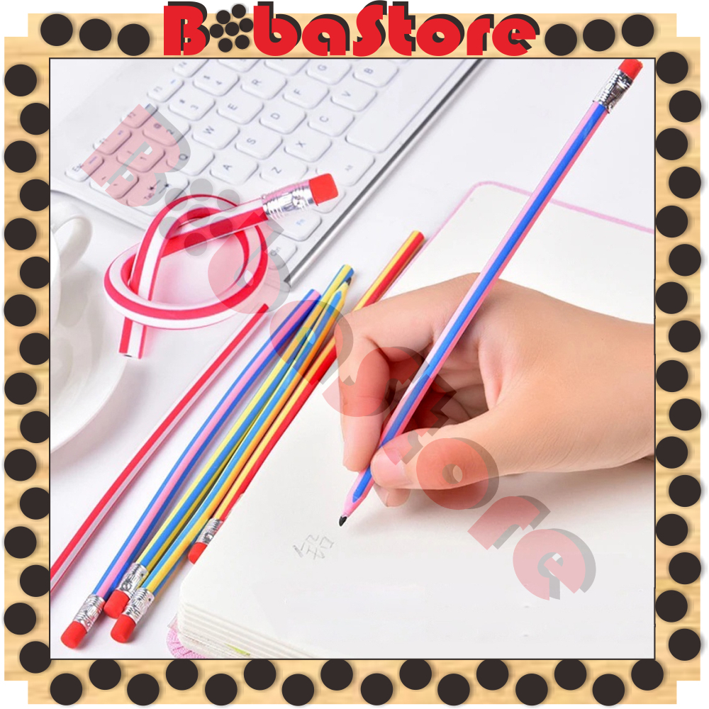 

⭐Bobastore⭐ Pensil Lentur Fleksibel Pensil Gulung Flexibel Pensil Sekolah Lentur Unik Lucu Alat Tulis Sekolah Anak Pencil Karet Inul Dapat Digulung Ditekuk Unik S069