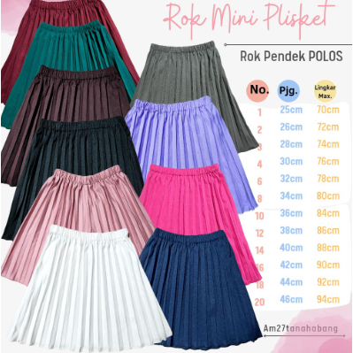 Rok Plisket anak / rok pendek anak / Hyget Super / army