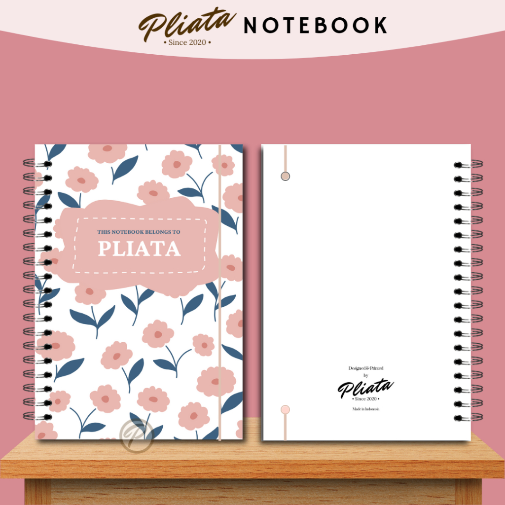 PLIATA NOTEBOOK SPIRAL - (PN86) Floral 4 - Softcover Doft Aesthetic Book Buku Tulis