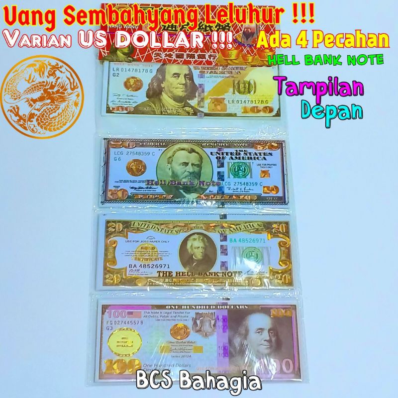 Uang Kertas Pecahan Mata Uang Asing Duit Cepi Buat Sembahyang Leluhur