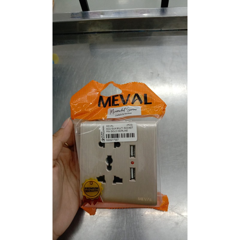 Meval SO2 Gua Multi Socket Pin Gold Hairline