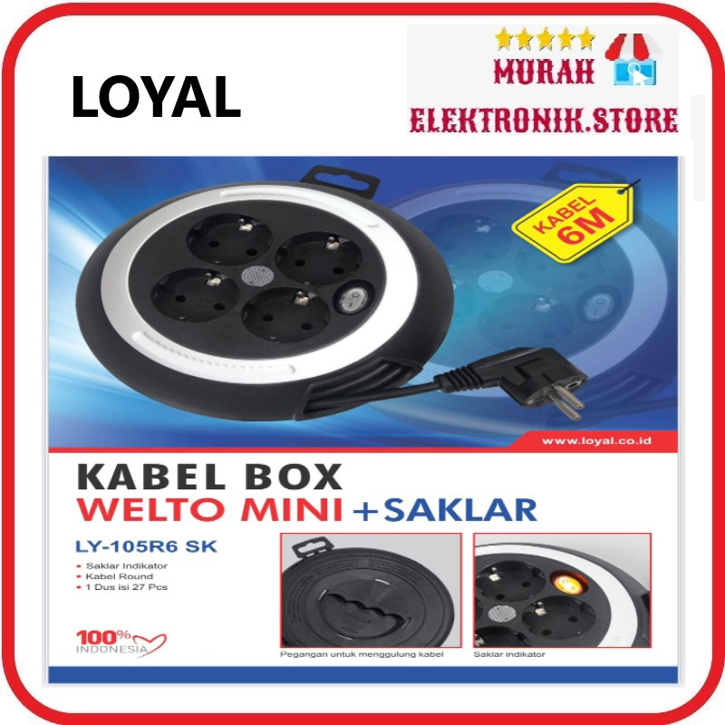 Box Kabel / Roll Kabel Loyal Yunior Bakpao LY105 R6 Arde Welto Mini Kuat 6M 6Meter Saklar