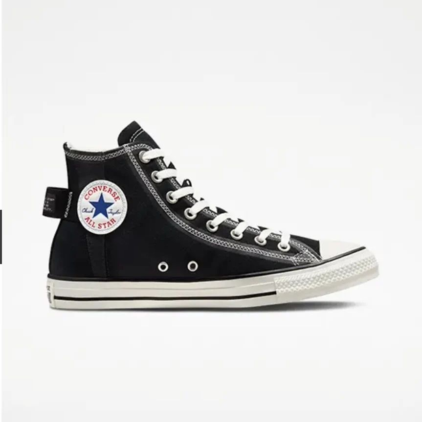 Sepatu Sneakers Unisex CONVERSE CT AS High Logo Tag Black White Original A06105C