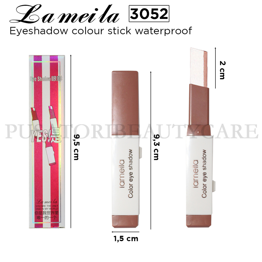 Lameila3052 Eye Shadow Colour Stick Waterproof Kombinasi 2 Warna