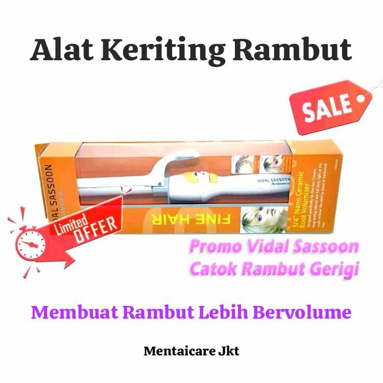 Promo Vidal Sassoon Catok Rambut Curly Gelombang Curling iron