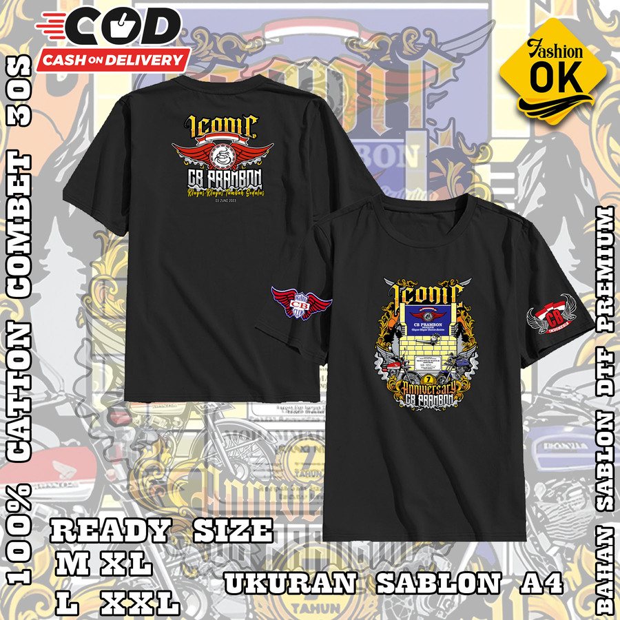 KAOS CB PRAMBON/kaos ICONIC cb Nganjuk/kaos anniversary cb prambon/kaos cb anti tobat /kaos cb Nganj