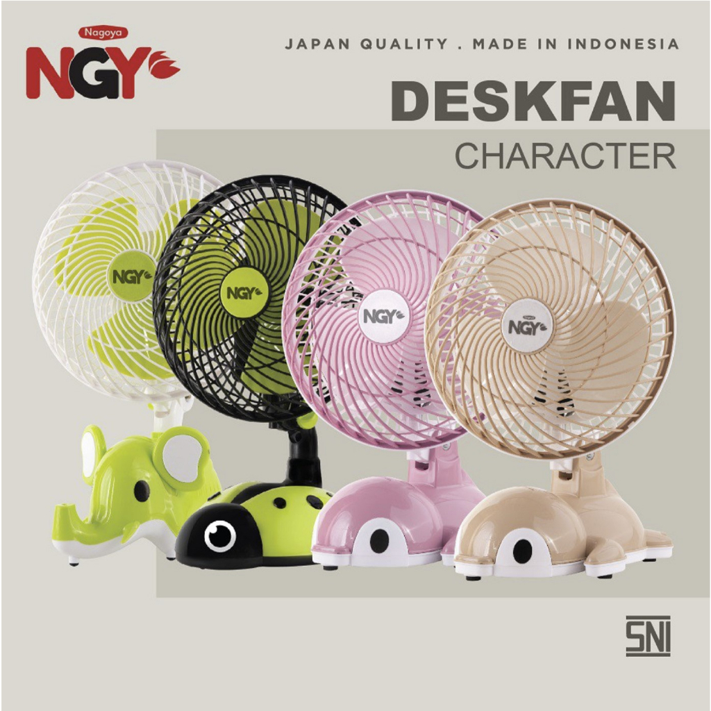 NAGOYA NG-188 Kipas Angin Meja Karakter 8inci / Portable Desk Fan