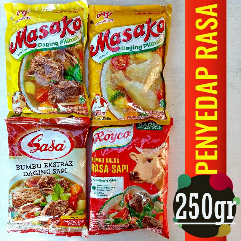 

Sasa Masako Royco Bumbu Penyedap Rasa Daging Sapi Ayam 250gr 250 gr gram