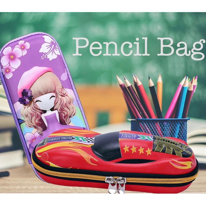 

Tempat Pensil Pen Pulpen 3D Sekolah School Pencil Bag Box