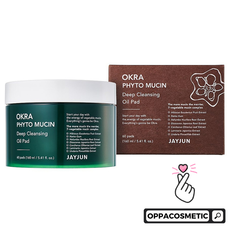 [JAYJUN] Okra Phyto Mucin Deep Hydrogel Facial Patch 30EA | Cleansing Oil Pad 60 PADS