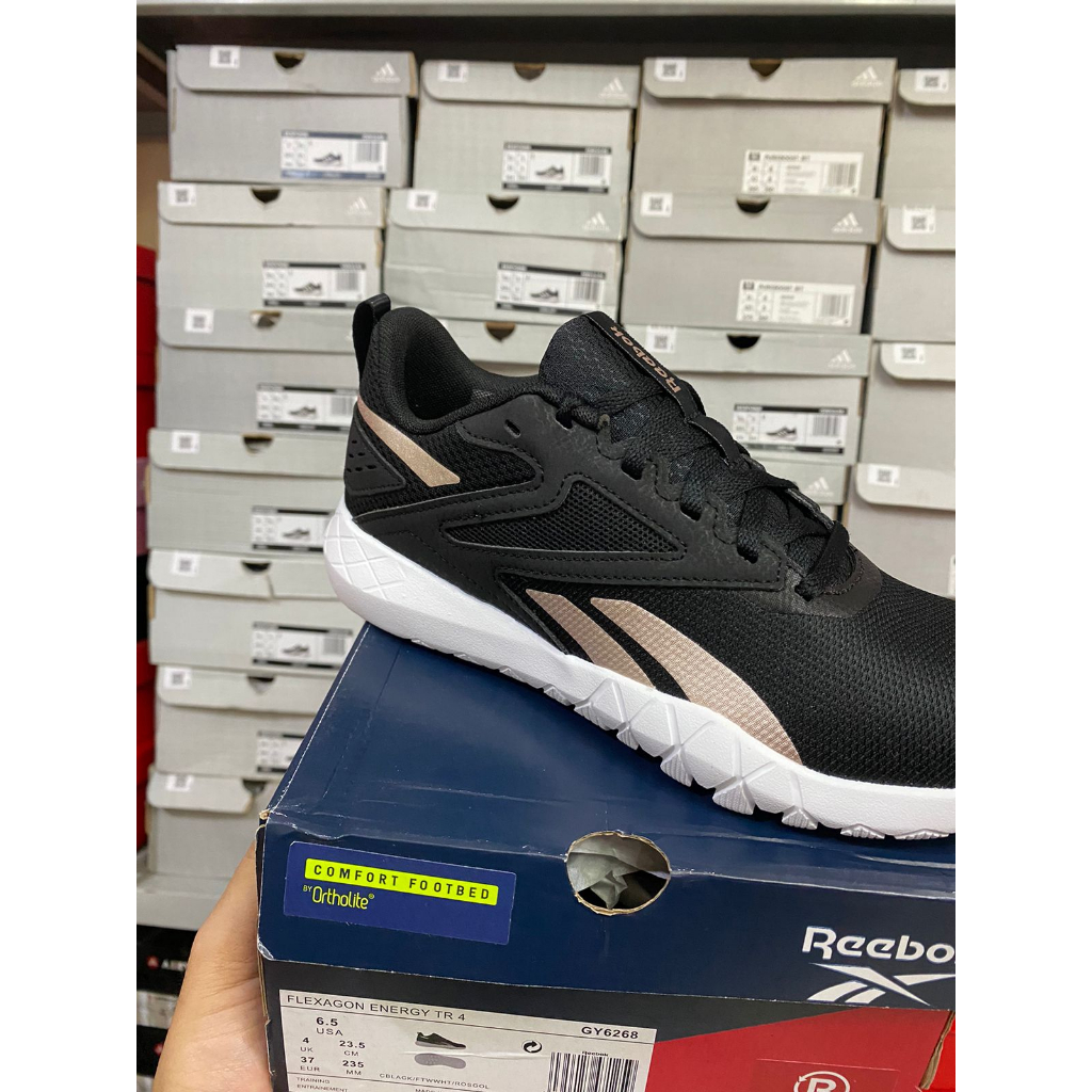 Reebok Flexagon Energy TR 4 Black/White Rose/Gold GY6268 Women's Shoes Original