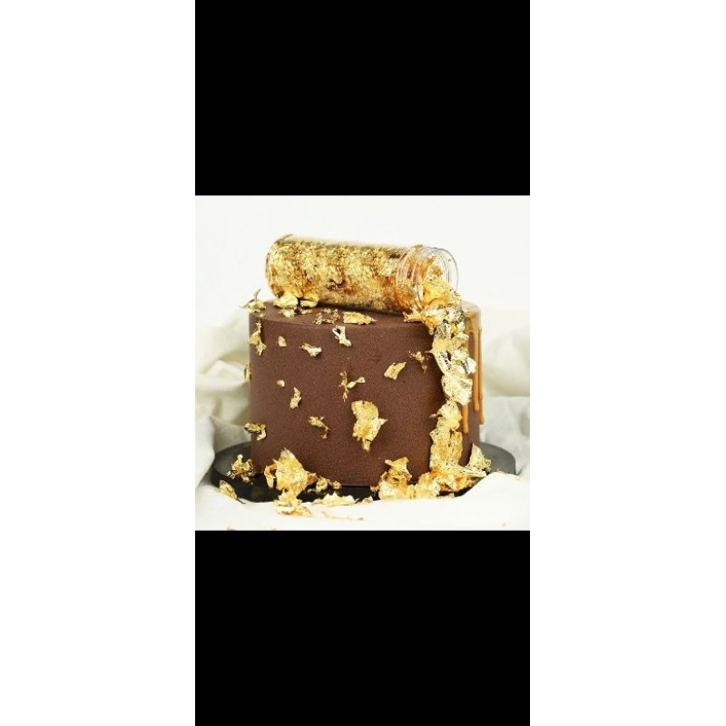 

Edible gold leaf/ Gold flakes/hiasan Emas lembaran(BISA DIMAKAN)