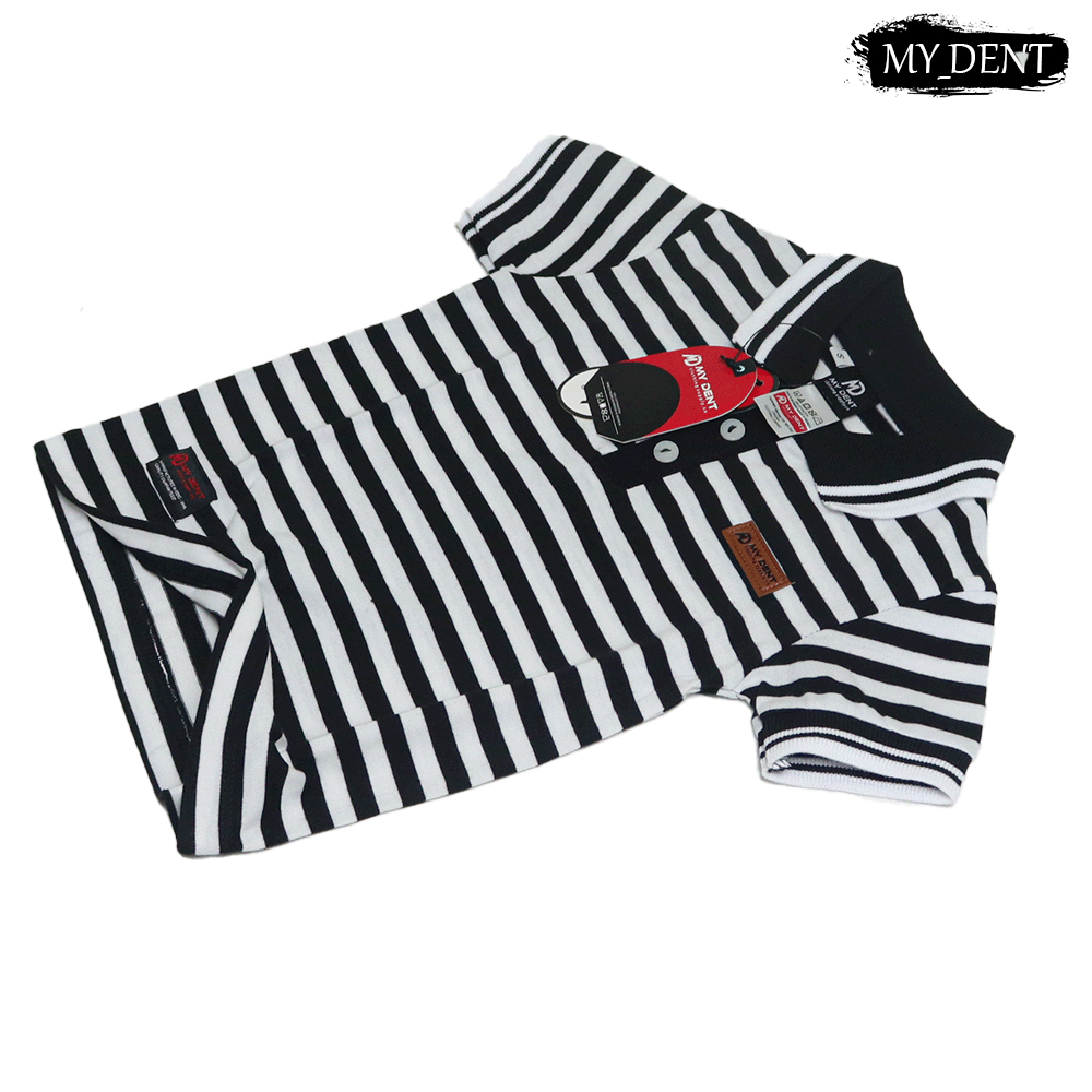 Baju Kaos Distro Anak Laki Laki Umur 1-7 Tahun Bahan Cotton - Strip / Salur black - mydent