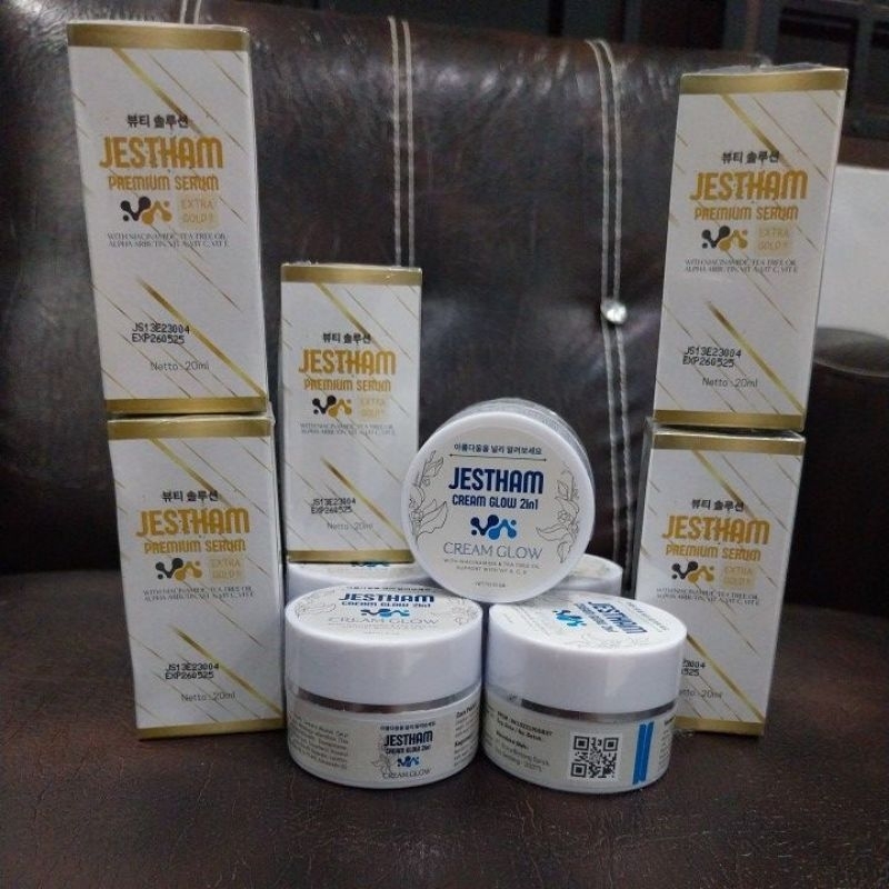 NEW FORMULA PAKET WAJAH JESTHAM CREAM GLOW 2IN1 BPOM
