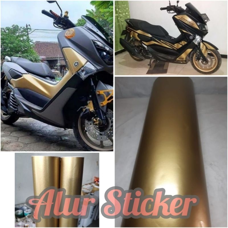 Stiker skotlet motor gold doff krom skotlet metalik dof crome
