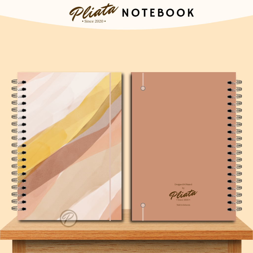 PLIATA NOTEBOOK SPIRAL - (PN94) Abstract 1 - Softcover Doft Aesthetic Book Buku Tulis