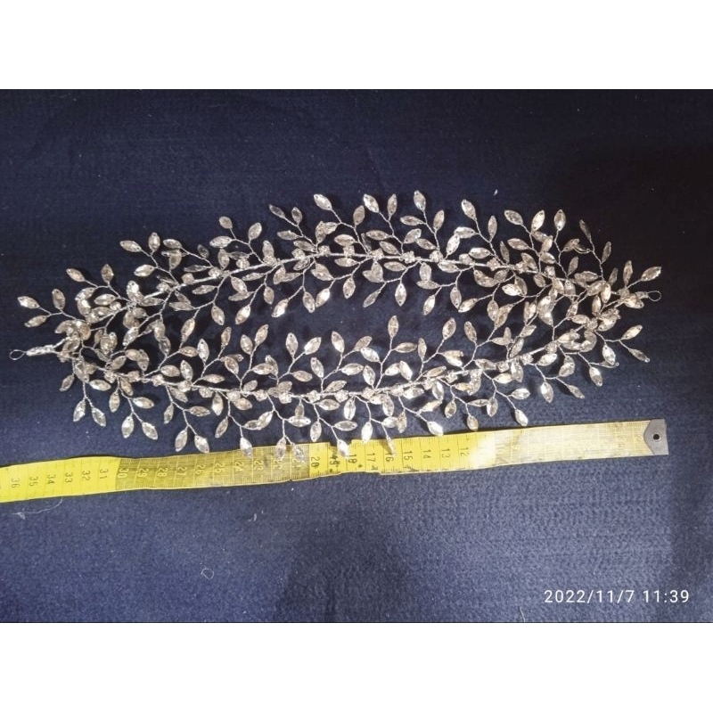 bndana /hiasan rambut / hijab pengantin homemade