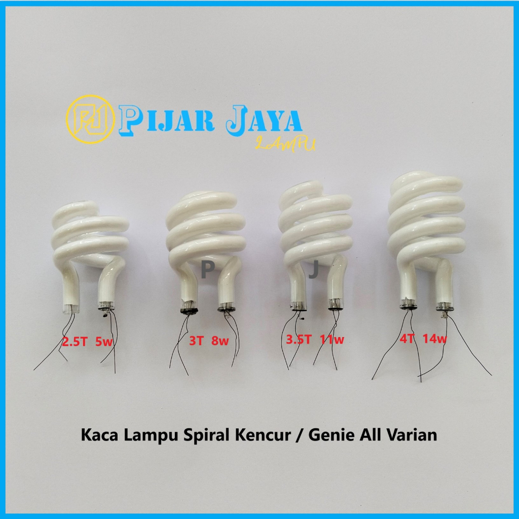 Kaca Lampu LHE Spiral Ulir 5 8 11 14 Watt Sp Kencur + Bubble Wrap Tabung Lampu 5w 8w 11w 14w