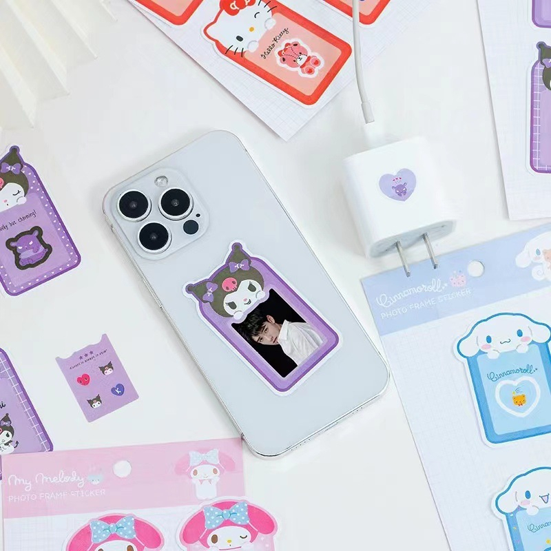 Aneka stiker sticker pack karakter Kuromi Cinnamoroll Hello Kitty Pompompurin Keroppi Melody