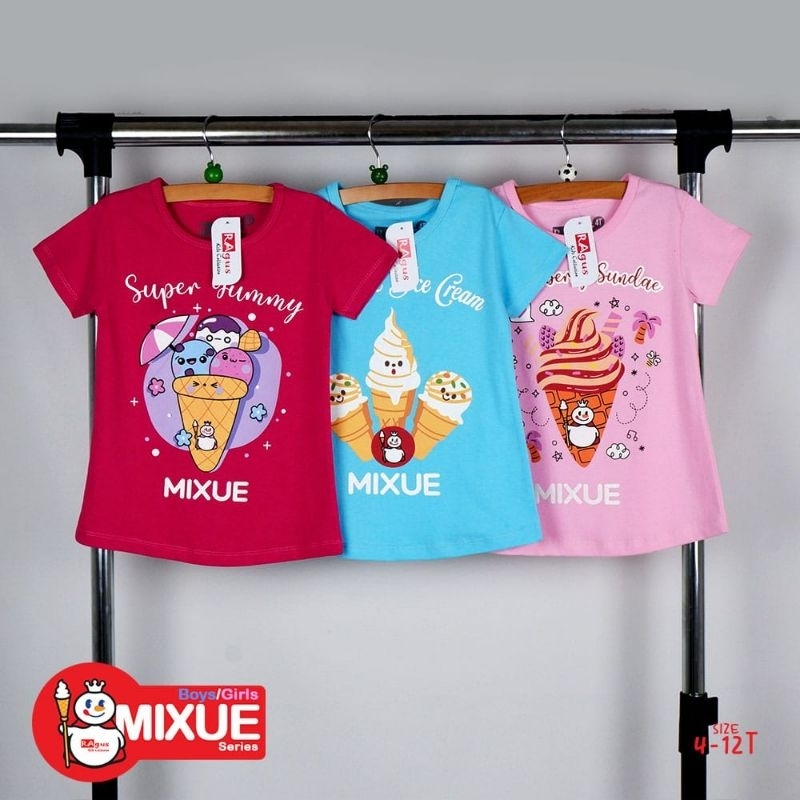 KAOS RAGUS MIXUE /KAOS ANAK / KAOS BRANDED / BAJU ANAK BRANDED / KAOS ANAK BRANDED