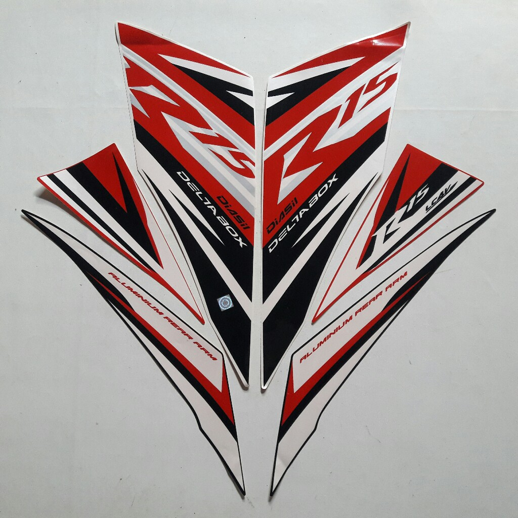 Stiker Striping Motor Yamaha R15 2014 Merah-Putih