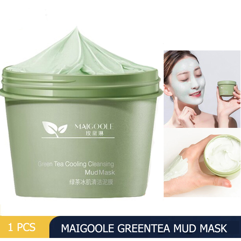 [ORI] Green Tea Clay Mask MAIGOOLE Masker Wajah Masker Komedo Mud Mask