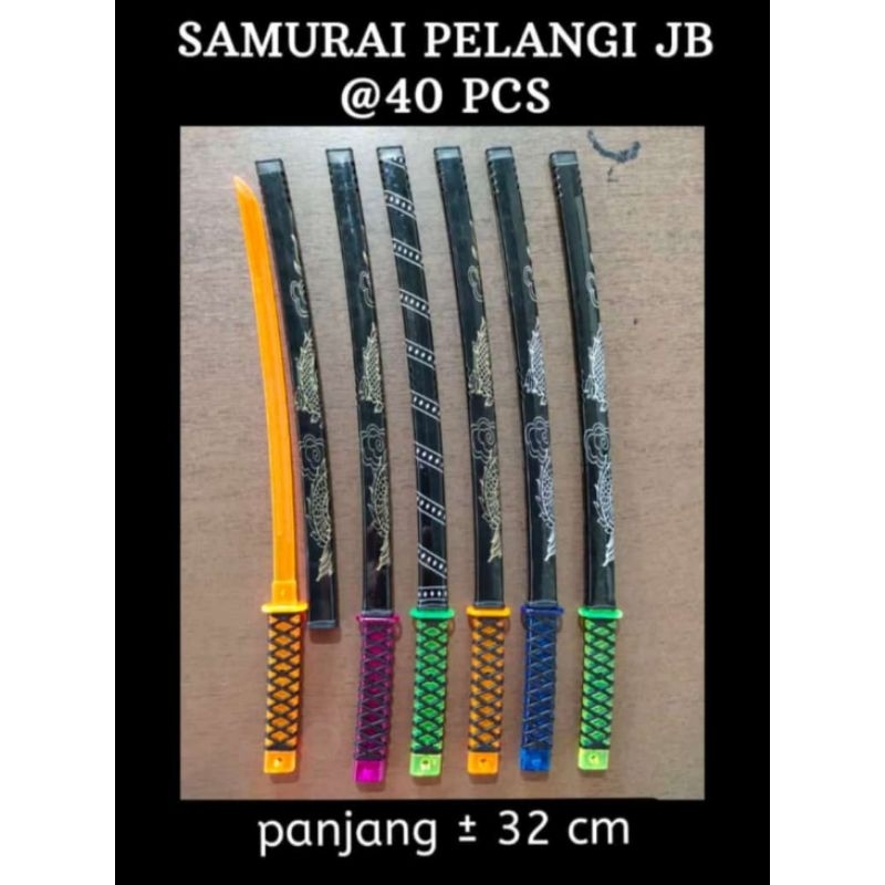 Set 3pc Mainan Samurai Pelangi JB