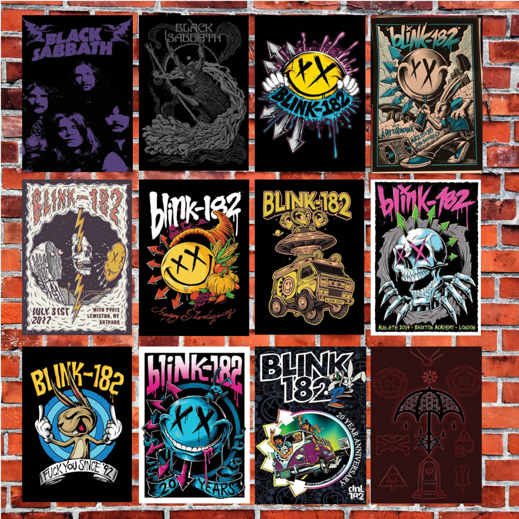 Poster Band A5 Nirvana/The Beatles/Pink Floyd