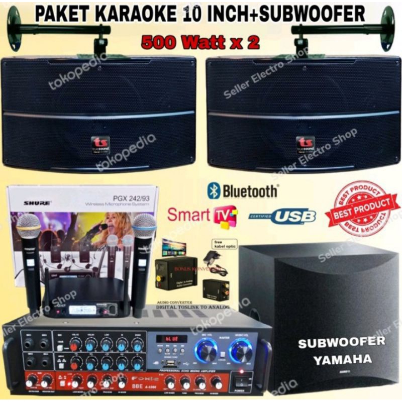 Paket Sound System karaoke 10inchi+subwoofer/Profesional Sound System karaoke