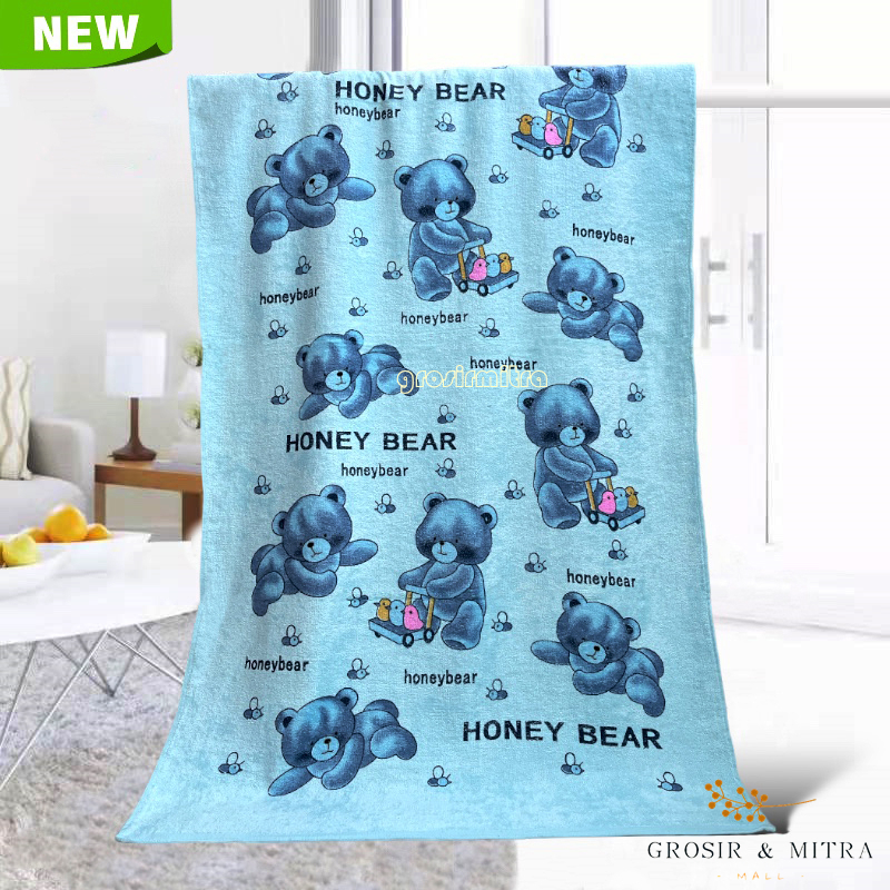 Handuk Mandi Handuk Bayi Anak Handuk 70x140cm Kamar Mandi Handuk Besar Kimono Honey bear