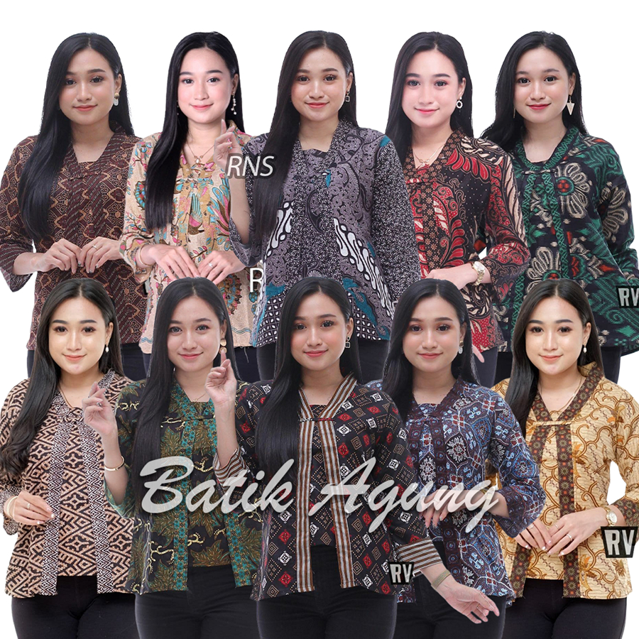 Seragam Baju Batik Blouse Kerja Kantor Sekolah Kuliah KKN PPL Wanita Kasual Modern Murah Kekinian