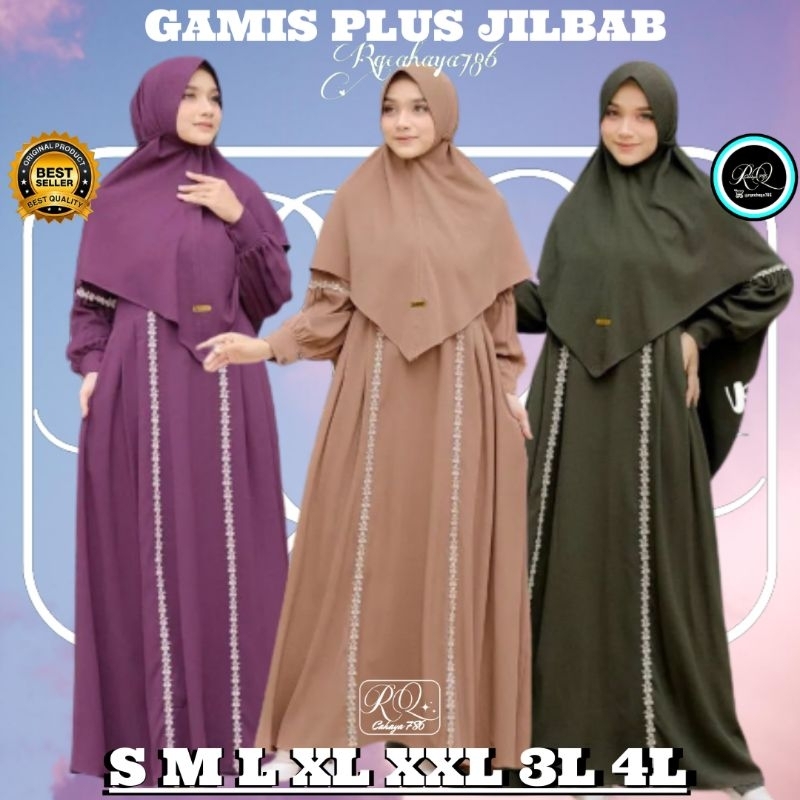 ALMIRA SYARI UKURAN M - L - XL - XXL - XXXL - 4XL GAMIS SET SYARI GAMIS JUMBO BUSUI DRESS MURAH GAMIS SYAR'I PLUS KHIMAR KONDANGAN GAMIS RENDA GAMIS KEKINIAN GAMIS REMAJA GAMIS TERBARU BAJU GAMIS WANITA FASHION MUSLIM BAJU LEBARAN DRESS WANITA UMROH HAJI