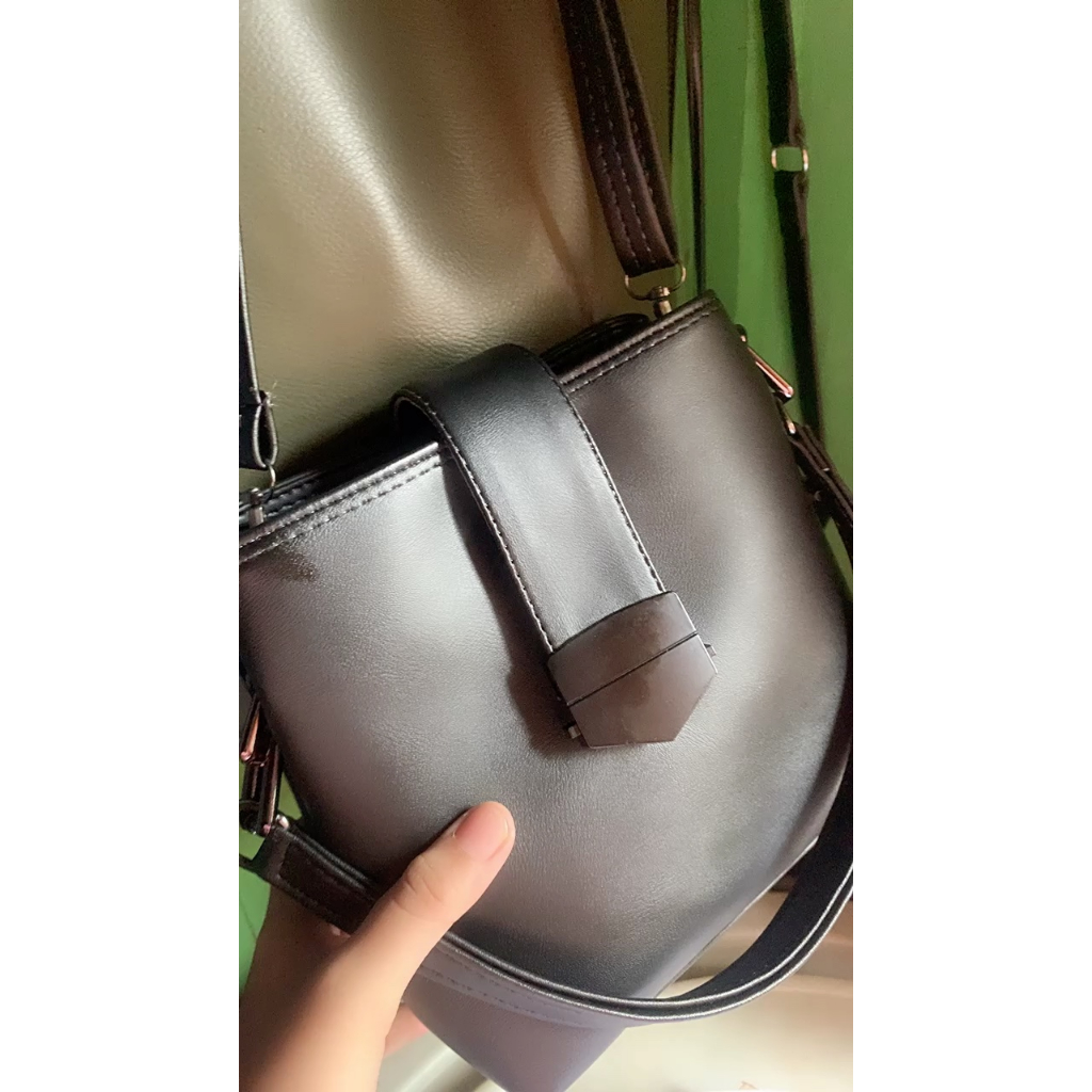 Promo ! Tas Slempang bahu wanita 2 Ruang simple