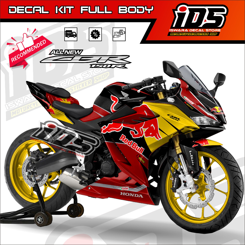Decal Cbr 150r 2021 Full Body Decal Cbr 150r New Full Body Stiker All New Cbr150r Full Body Redbull