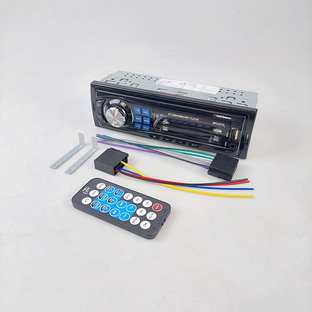 Tape Mobil Single Din MP3 Player Bluetooth Wireless Receiver 12V - MP3-S210L - Black