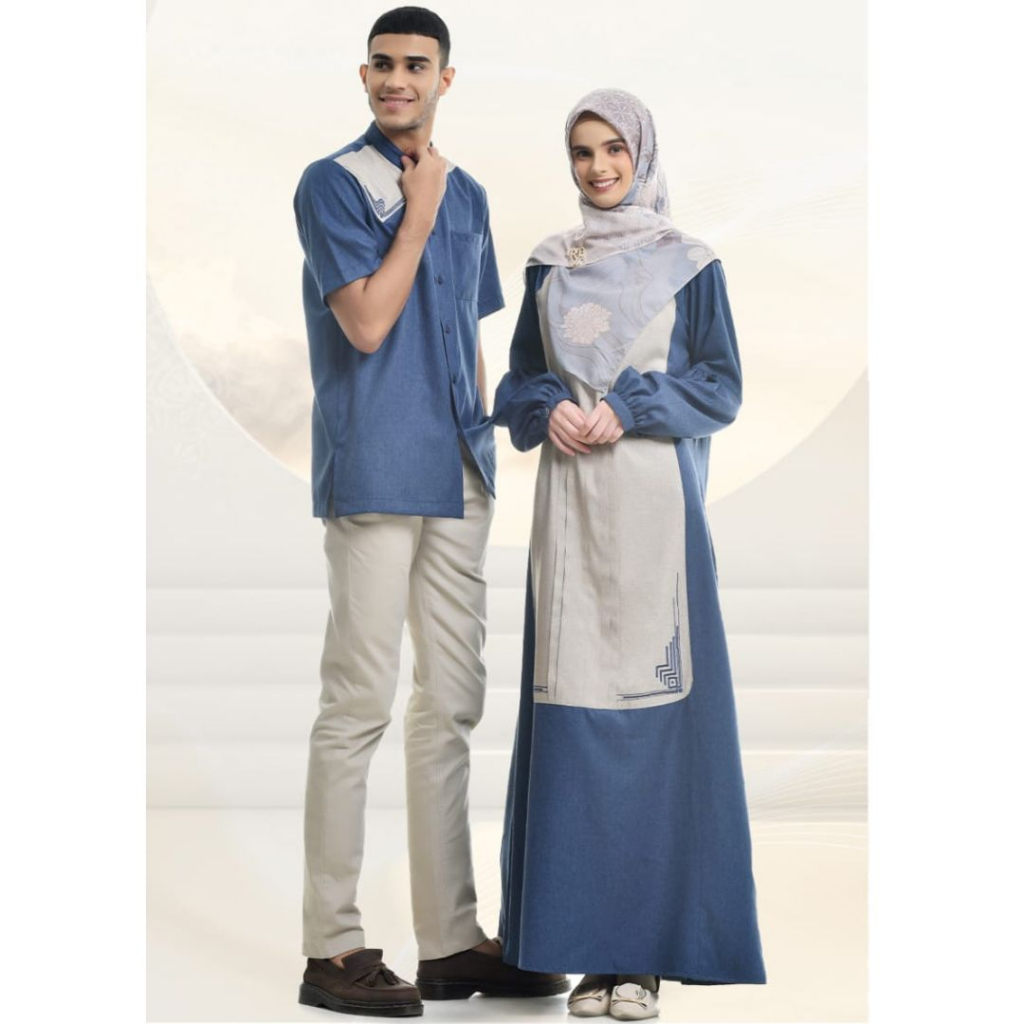 Gamis Kemko Couple Danara |  Sarimbit keluarga | Sarimbit Couple keluarga | Baju Couple keluarga [Or