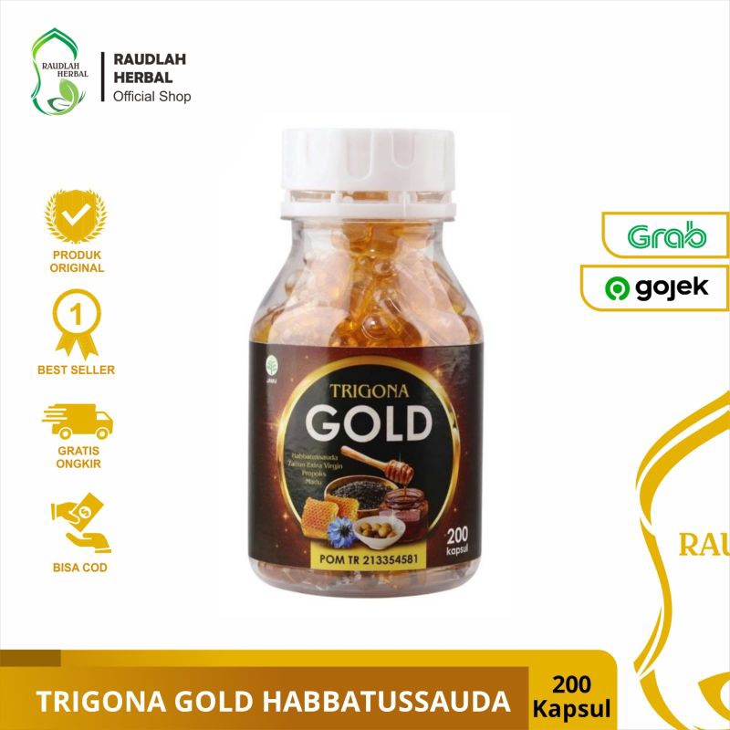 TRIGONA GOLD Habbatussauda Extra Propolis Trigona Gold Habatusauda Original Asli 100 200 Kapsul