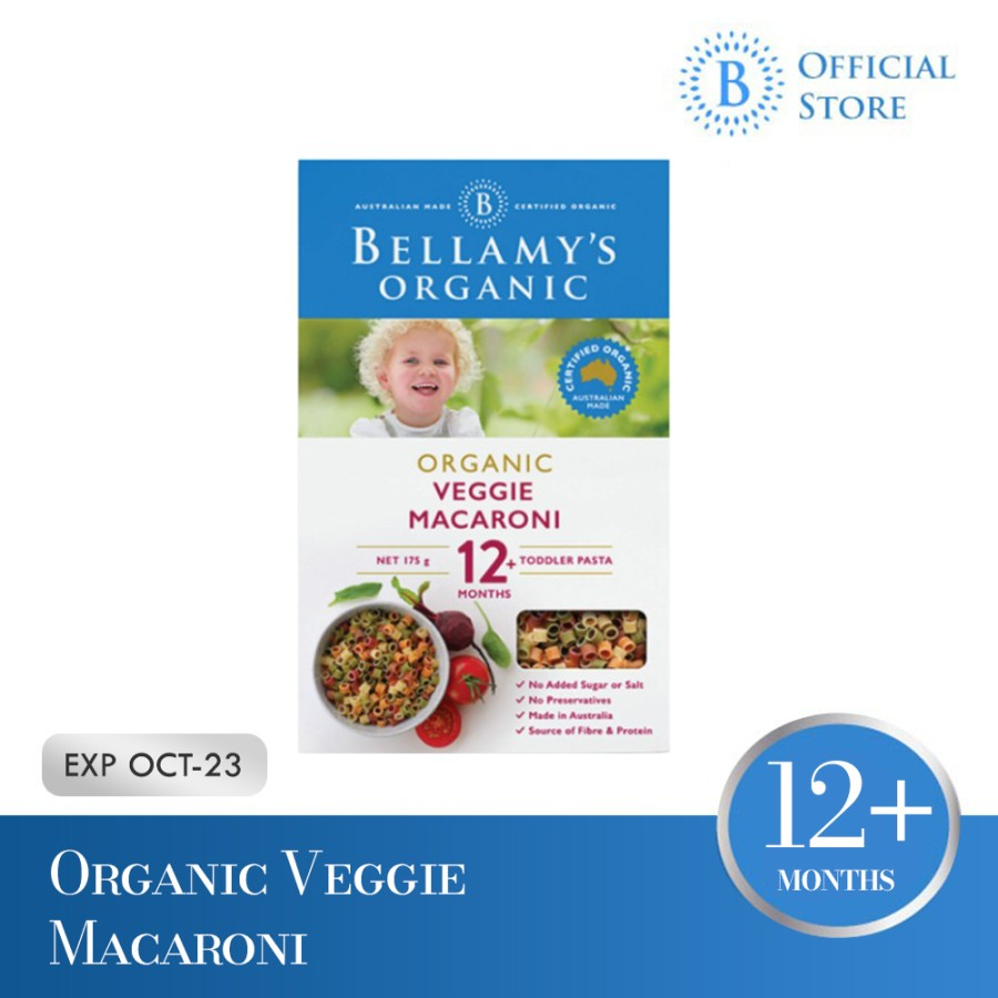 BELLAMYS VEGGIE MACARONI ORGANIK 175G 1 TAHUN KEATAS