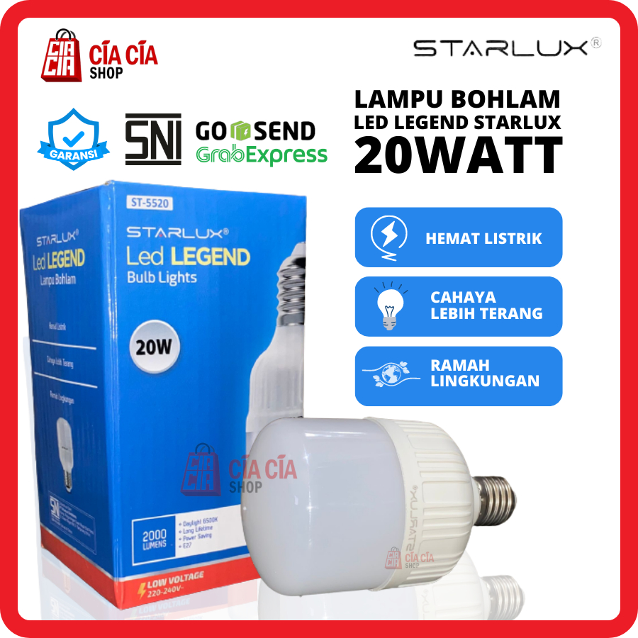 STARLUX LED LEGEND 5W 10W 15W 20W 30W 40W Lampu Bohlam LED Lampu LED Bohlam LED Capsule