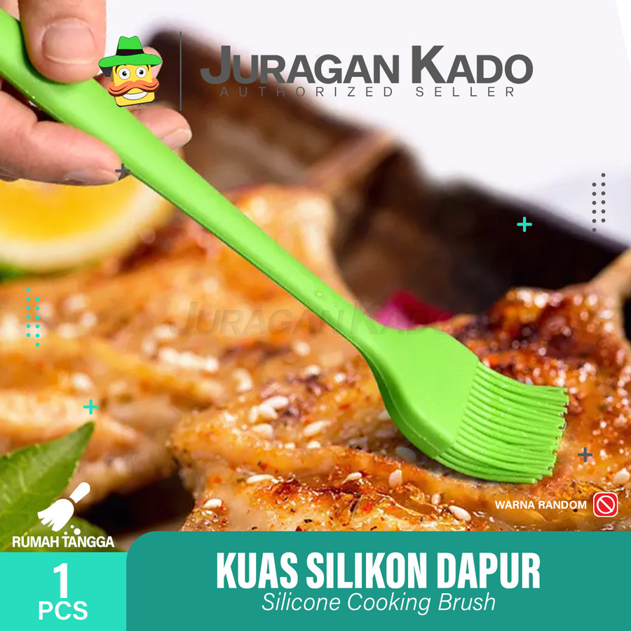 Kuas Silikon Kuas Mentega Kuas Roti tanpa sambungan anti rontok K19/66