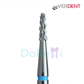 DENTAL BUR VERDENT Bur Bongkar Crown PFM & Amalgam Long Shank - CB5CK.316 - Pita Biru - 1 pcs