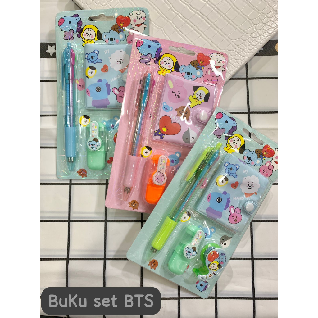 𝘈𝘉𝘎✰ Alat Tulis Stationary Sekolah Set Paket Alat Tulis 5 In1 Lengkap Kado Souvenir Karakter Lucu / 1 set alat tulis anak sekolah 5in1 1272