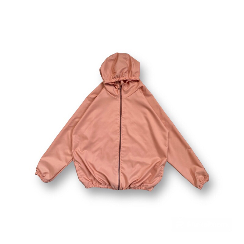 Jaket Olahraga Parasut Polos Pria/Wanita mirip Uniqlo, UV Protction, Windbreaker, Sauna Suit, Joggin