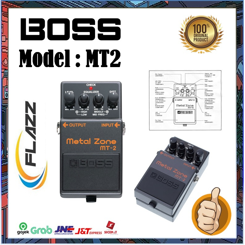 BOSS Stompbox MT-2 Metal Zone Pedal Efek Gitar