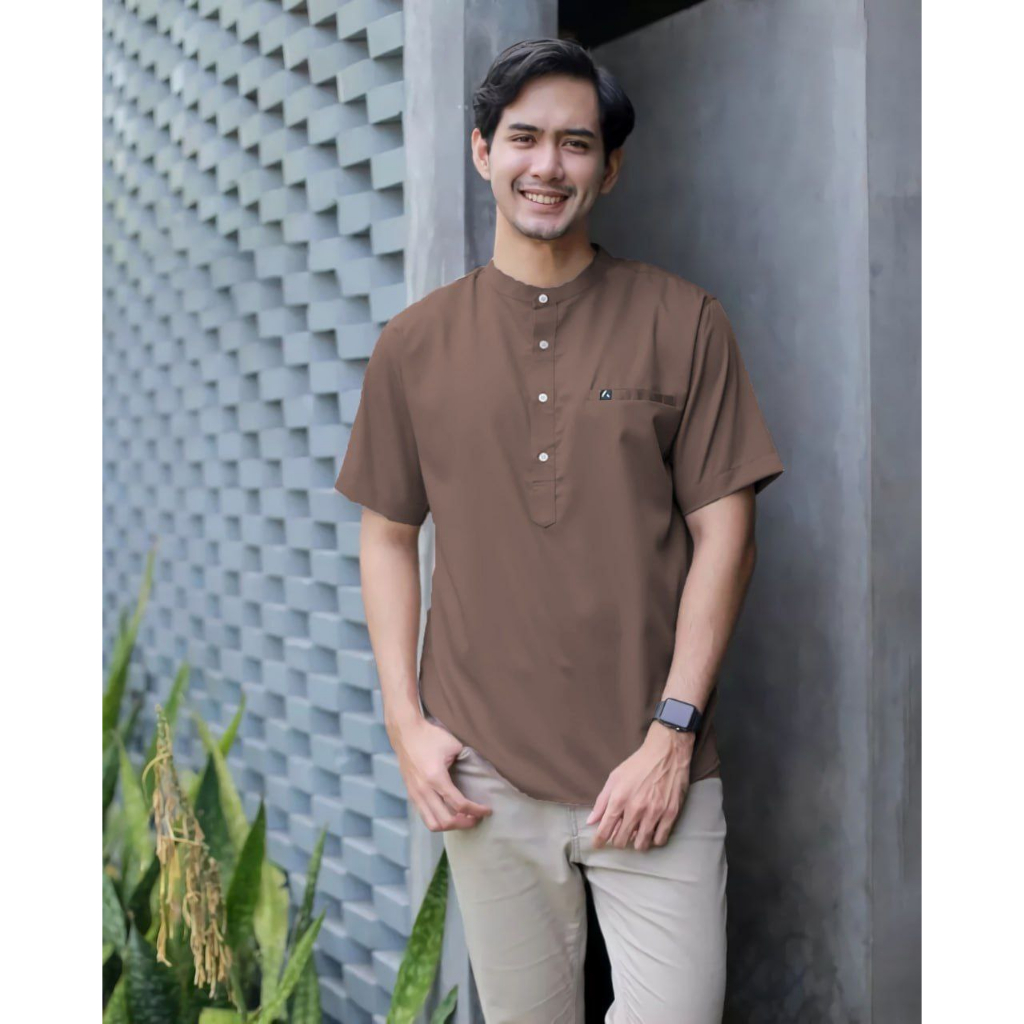 Baju Koko Dewasa dan Anak Laki Laki Polos Model Qurta