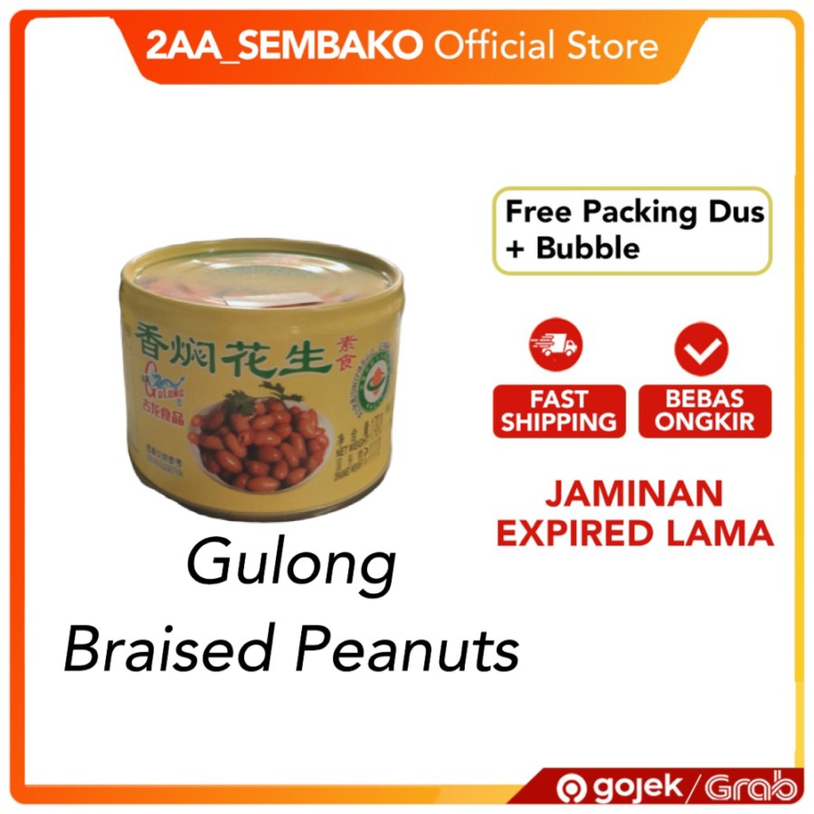Braised peanuts Kacang Tanah kaleng Gulong 170gr vegetarian food