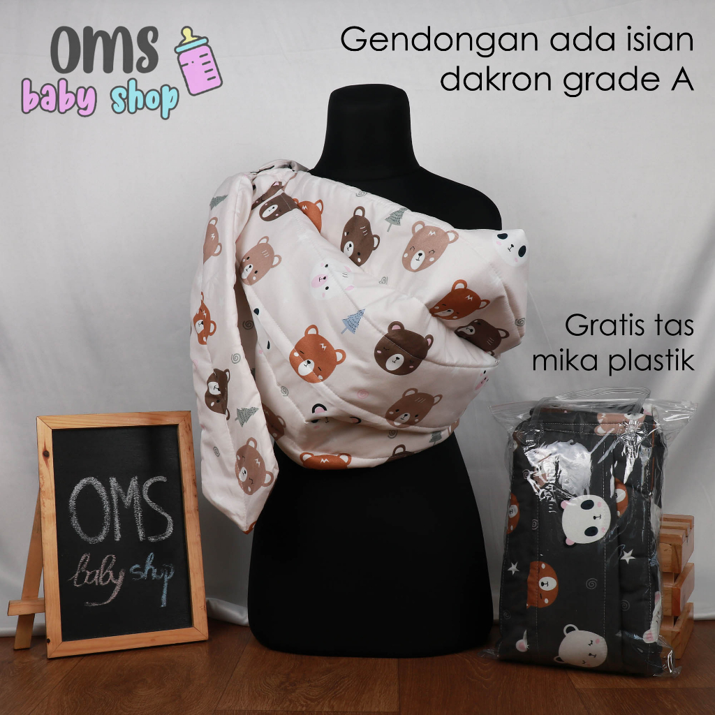 [FREE TAS MIKA] Gendongan Bayi Ring Sling Motif Karakter Dengan Lapisan Empuk / Baby Carrier