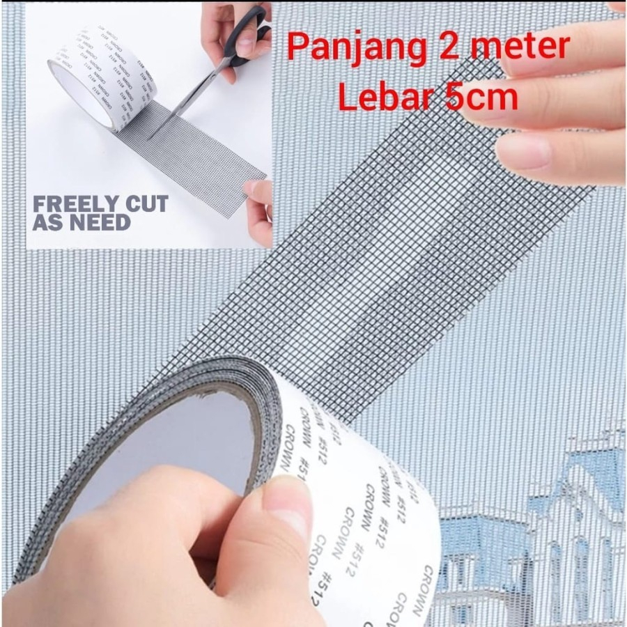 Lakban Kawat Nyamuk 5cm x 2m Lakban Penambal Kawat Repair Tambalan Grosir