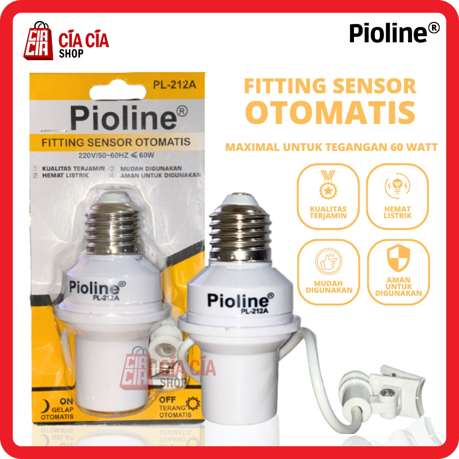 Fitting sensor otomatis Pioline / fitting lampu otomatis Pioline