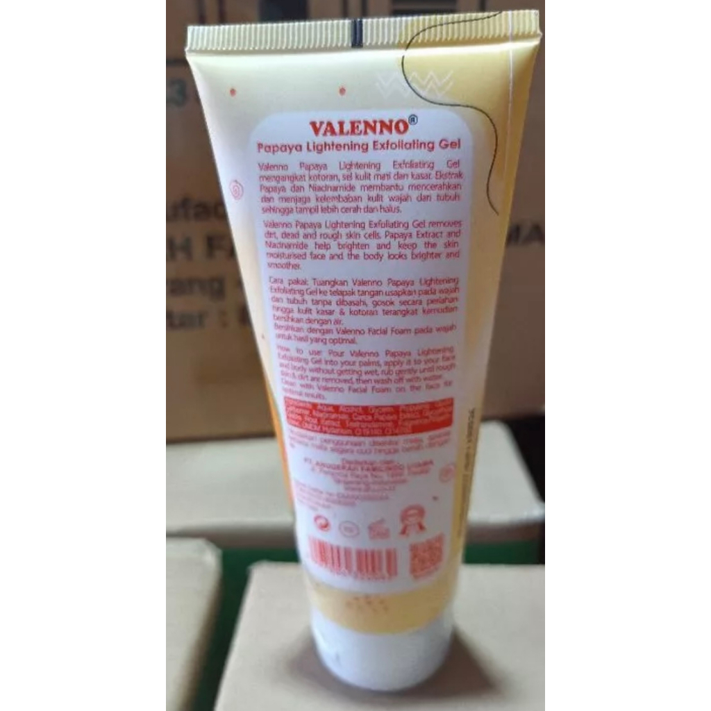 VALENNO WHITENING EXFOLIATING GEL PAPAYA 100 ML